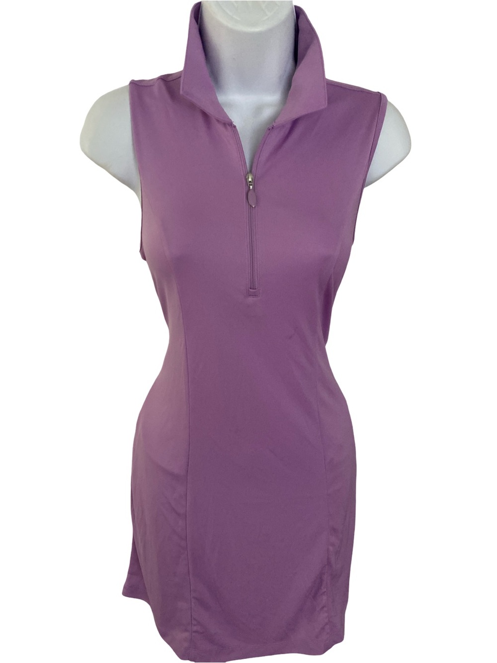 Greg Norman Collection Lavender Quarter-Zip Dress - S